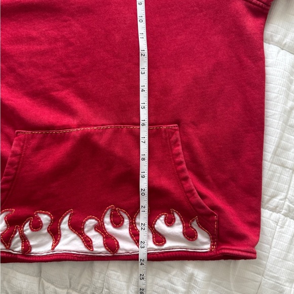 GAP vintage red embroidered flames sweatshirt - Picture 6 of 7